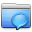 Aqua Stripped Folder iChats Icon 32x32 png